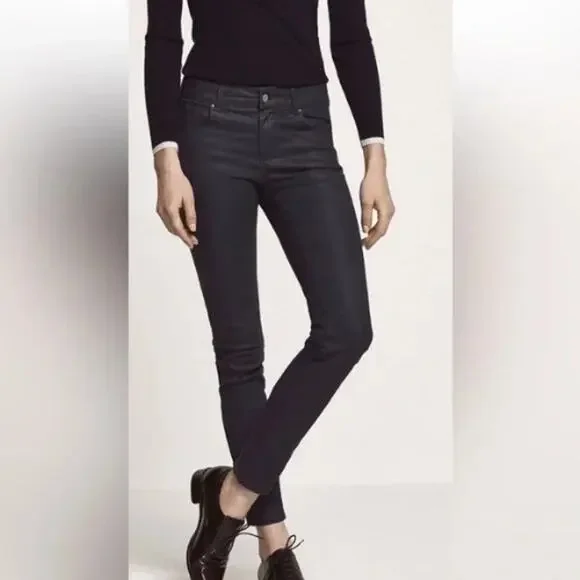 MOSSIMO DUTTI Black Skinny Fit Waxed Jean Pant  | 6 - Picture 5 of 8